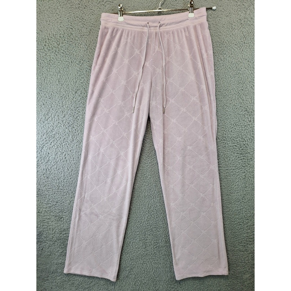 Juicy Couture Sleepwear Pants Womens M (Fits 30x29) Pink Rhinestone Drawstring